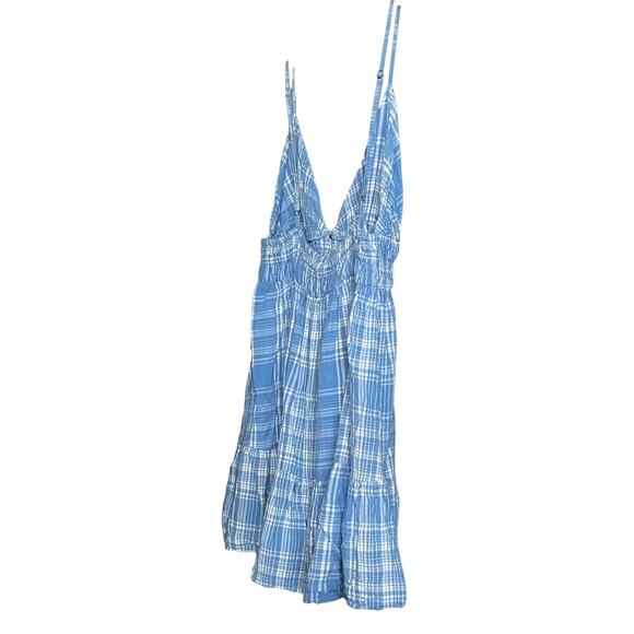 AEROPOSTALE SLEEVELESS SWEETHEART NECKLINE, WOMENS, L, BLUE & BLACK POLKA DOT - Picture 6 of 10